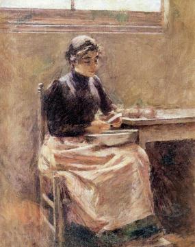 Peeling Apples Artwork by Theodore Robinson