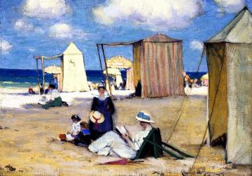 The Beach at Dinard Artwork by Clarence Gagnon