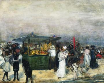 Fruit Stand,coney Island Artwork by William James Glackens
