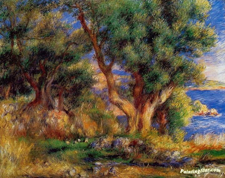 Landscape near Menton Artwork by Pierre Auguste Renoir