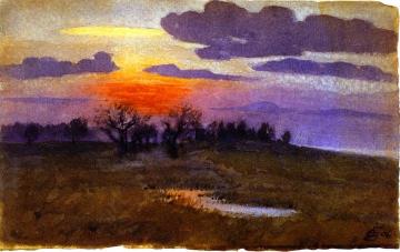 Landscape, Sunset Artwork by Oscar Bluemner