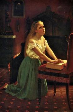 The Morning Prayer Artwork by John George Brown