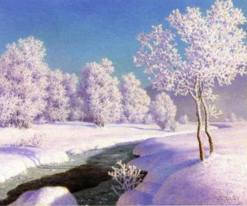 Winter Morning in Engadine Artwork by Ivan Fedorovich Choultse