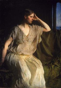 Woman In Grecian Gown Artwork by Abbott Handerson Thayer