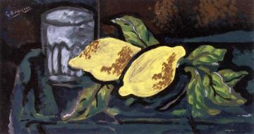 Glass And Lemons Artwork by Georges Braque