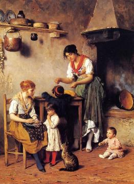 Mother's Little Helper Artwork by Eugen Von Blaas