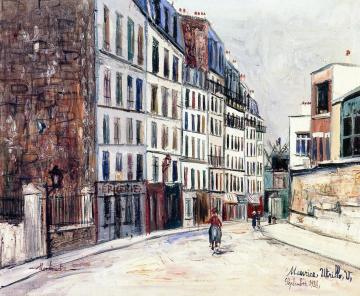 The Rue Lepic in Montmartre Artwork by Maurice Utrillo
