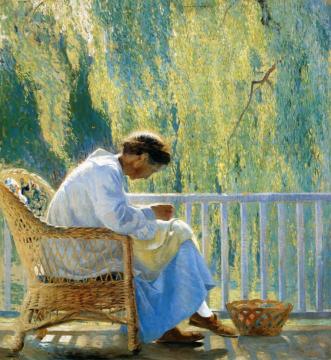 Mending Artwork by Daniel Garber
