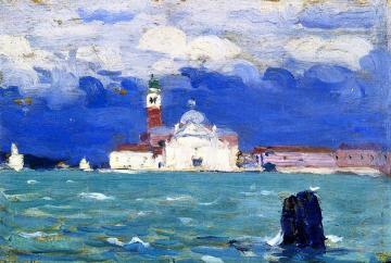 San Giorgio, Grey Day, Venice Artwork by Clarence Gagnon