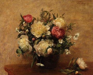Peonies Artwork by Henri Fantin-Latour