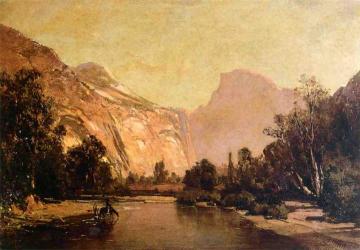 Piute Indians, Royal Arches and Domes, Yosemite Valley Artwork by Thomas Hill