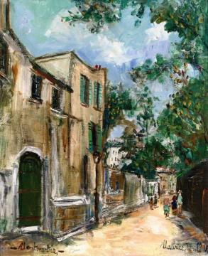 Rue Saint-Vincent in Montmartre Artwork by Maurice Utrillo