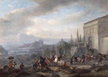 The Departure Of A Hawking Party Artwork by Philips Wouwermans