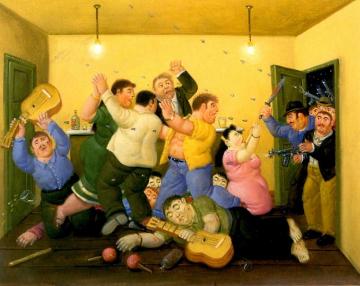 Massacre On The Best Corner Artwork by Fernando Botero