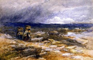 Peat Gatherers Artwork by David Cox