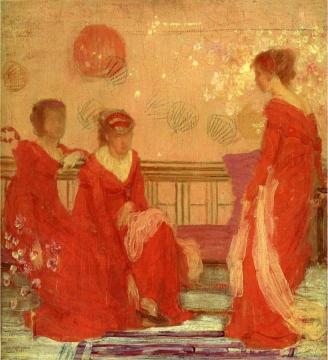 Harmony in Flesh Colour and Red Artwork by James Abbott McNeill Whistler