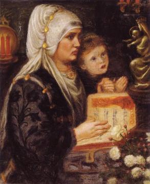 The Two Mothers Artwork by Dante Gabriel Rossetti