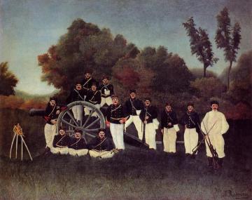 The Artillerymen Artwork by Henri Rousseau