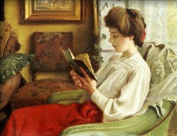A Good Book Artwork by Paul Gustave Fischer