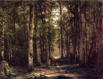 Forest Scene With Mother And Child Artwork by George Hetzel