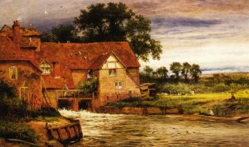 Old Streatley Mill Artwork by Benjamin Leader