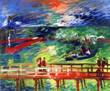The Pier On The Quai De Southampton In Le Havre Artwork by Jean Dufy