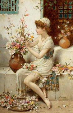 The Flower Girl Artwork by William Stephen Coleman