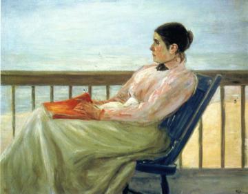 The Artist's Wife at the Beach Artwork by Max Liebermann