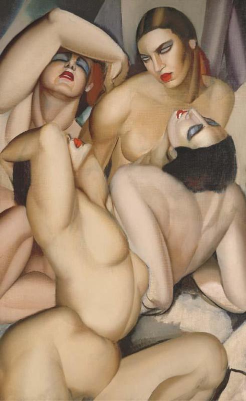 Irene And Her Sisters Artwork by Tamara De Lempicka