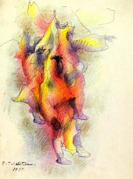 Leaf Children Artwork by Pavel Tchelitchew