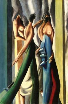 Woman with a Can of Sardines Artwork by Oscar Dominguez