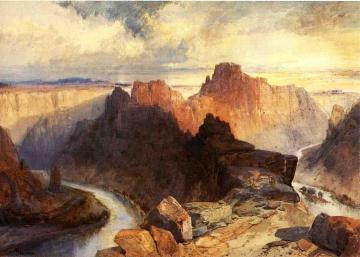 Summer, Amphitheatre, Colorado River, Utah Territory Artwork by Thomas Moran