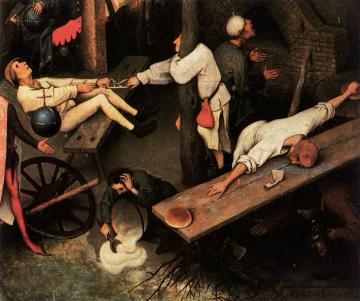 Netherlandish Proverbs (detail) Artwork by Pieter Bruegel the Elder
