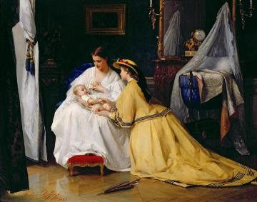 First Born Artwork by Gustave-Leonard de Jonghe