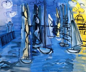 Blue Boats Artwork by Raoul Dufy