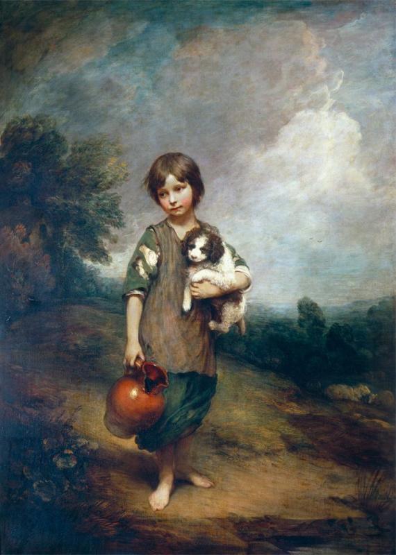 Cottage Girl With Dog And Pitcher Artwork by Thomas Gainsborough