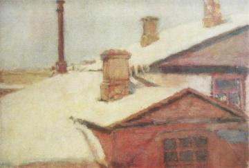 Winter Day Artwork by Nikolai Krymov