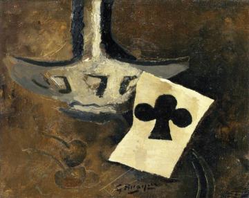 Carafe and the Ace of Clubs Artwork by Georges Braque