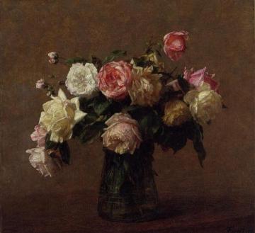 Bouquet of Roses Artwork by Henri Fantin-Latour