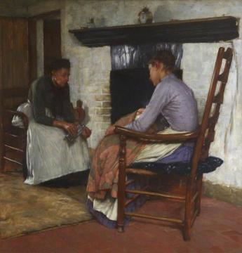 Some Poor People Artwork by Henry la Thangue