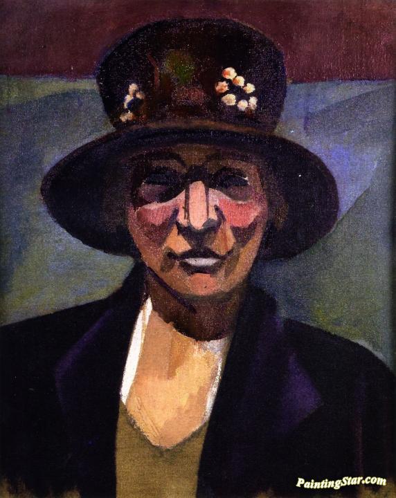 Woman With Hat Artwork by Alfred Reth