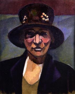 Woman With Hat Artwork by Alfred Reth