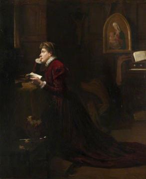 Mary, Queen Of Scots, At Prayer Artwork by Patrick William Adam