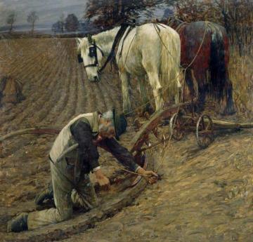 The Last Furrow Artwork by Henry la Thangue