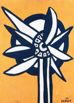 Flower and Wheel Artwork by Fernand Léger