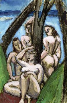 Women in a Landscape Artwork by Max Weber