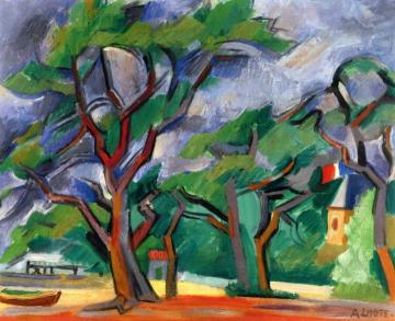 Wooded Shore at Piquey Artwork by André Lhote