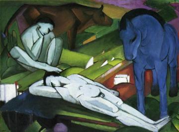 Shepherds Artwork by Franz Marc