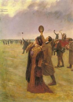 Envol d'un Biplan Artwork by Jean Georges Beraud