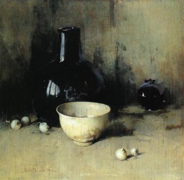 Still Life with Self-Portrait Reflection Artwork by Emil Carlsen